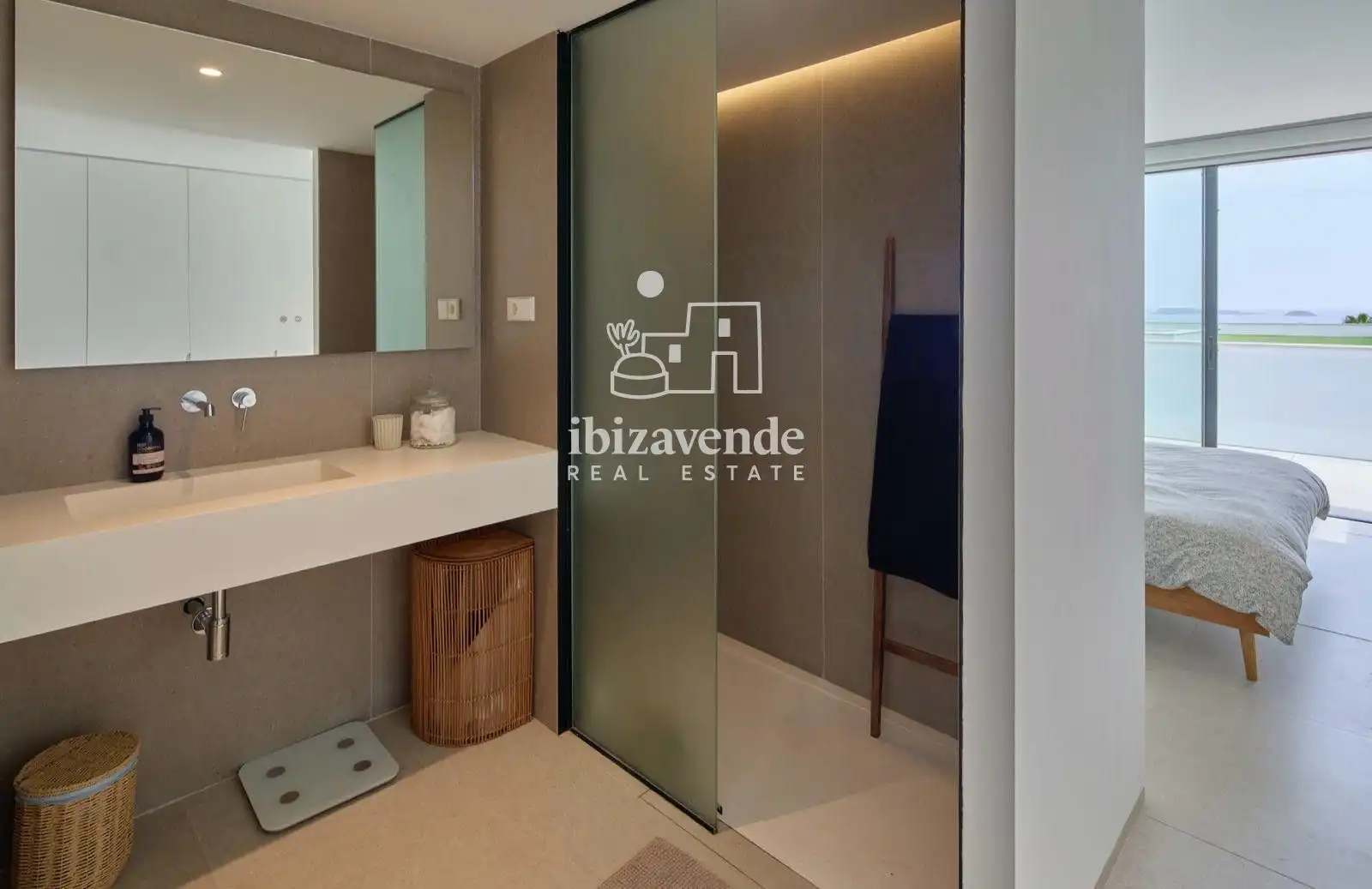 Baño de Casa o chalet de alquiler en Santa Eulària des Riu con Aire acondicionado, Calefacción y Jardín privado