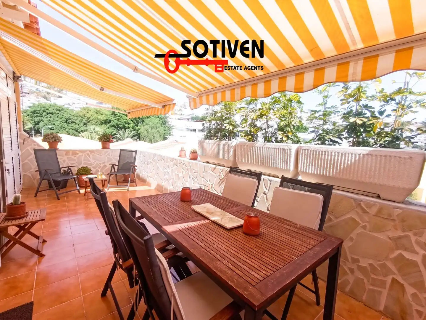 Terrassa de Apartament de lloguer en Adeje amb Terrassa i Piscina comunitària
