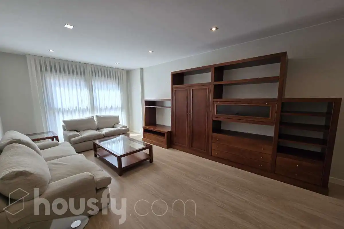 Sala de estar de Piso de alquiler en Barcelona con Aire acondicionado, Calefacción y Parquet