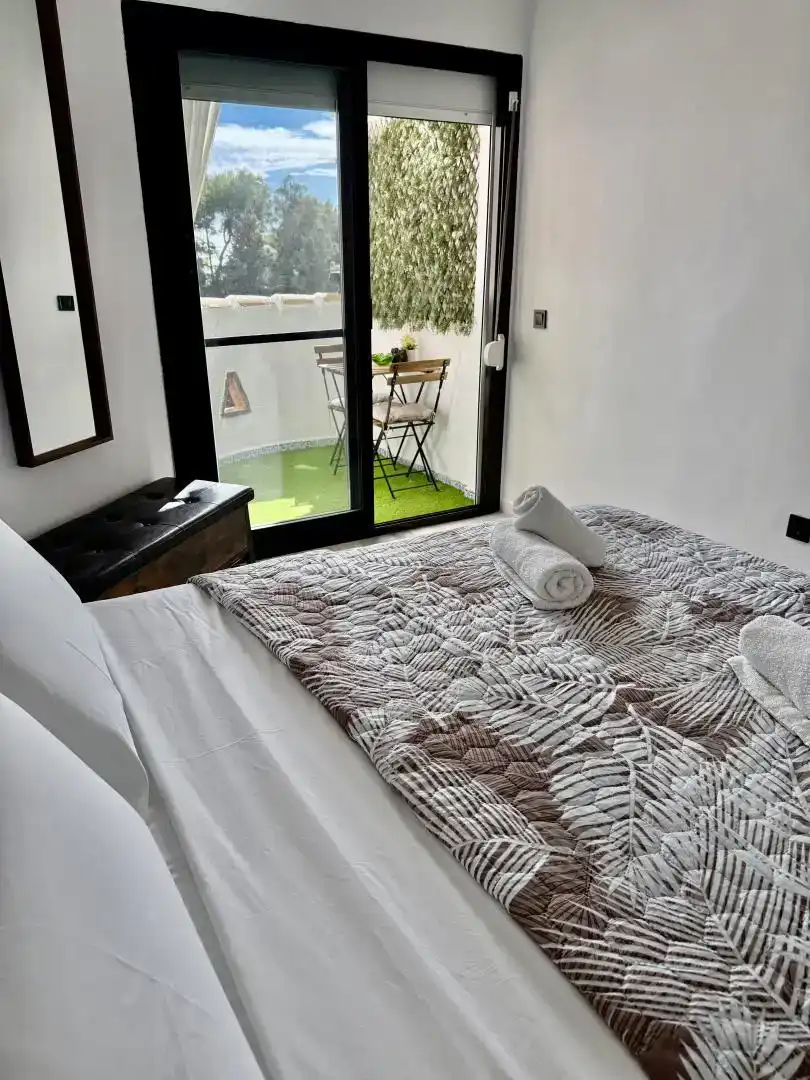 Terrassa de Dúplex de lloguer en Mijas amb Aire condicionat, Jardí privat i Piscina