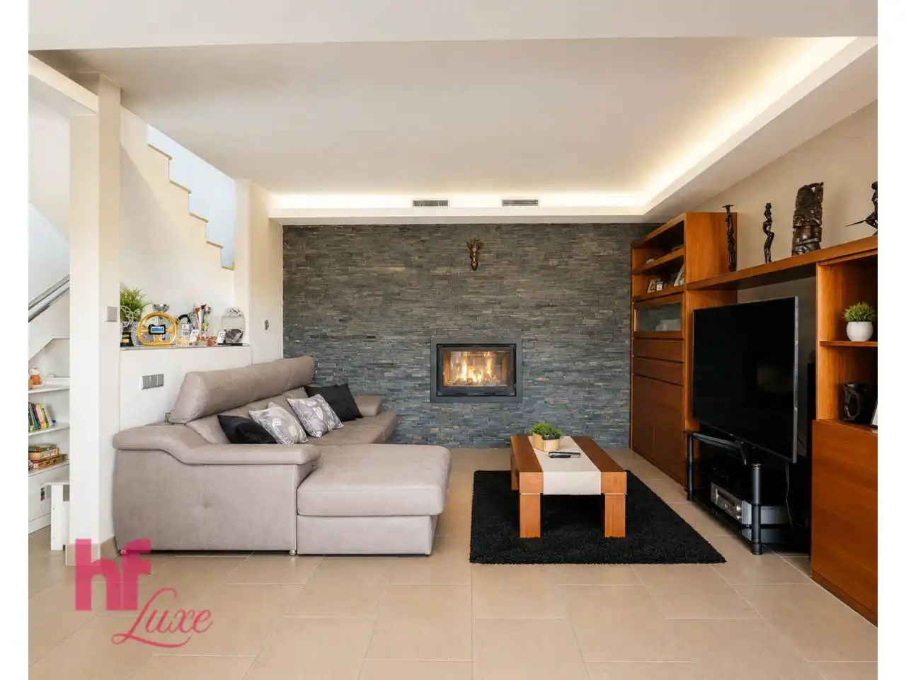 Sala de estar de Casa o chalet en venta en Lliçà de Vall con Aire acondicionado, Calefacción y Jardín privado