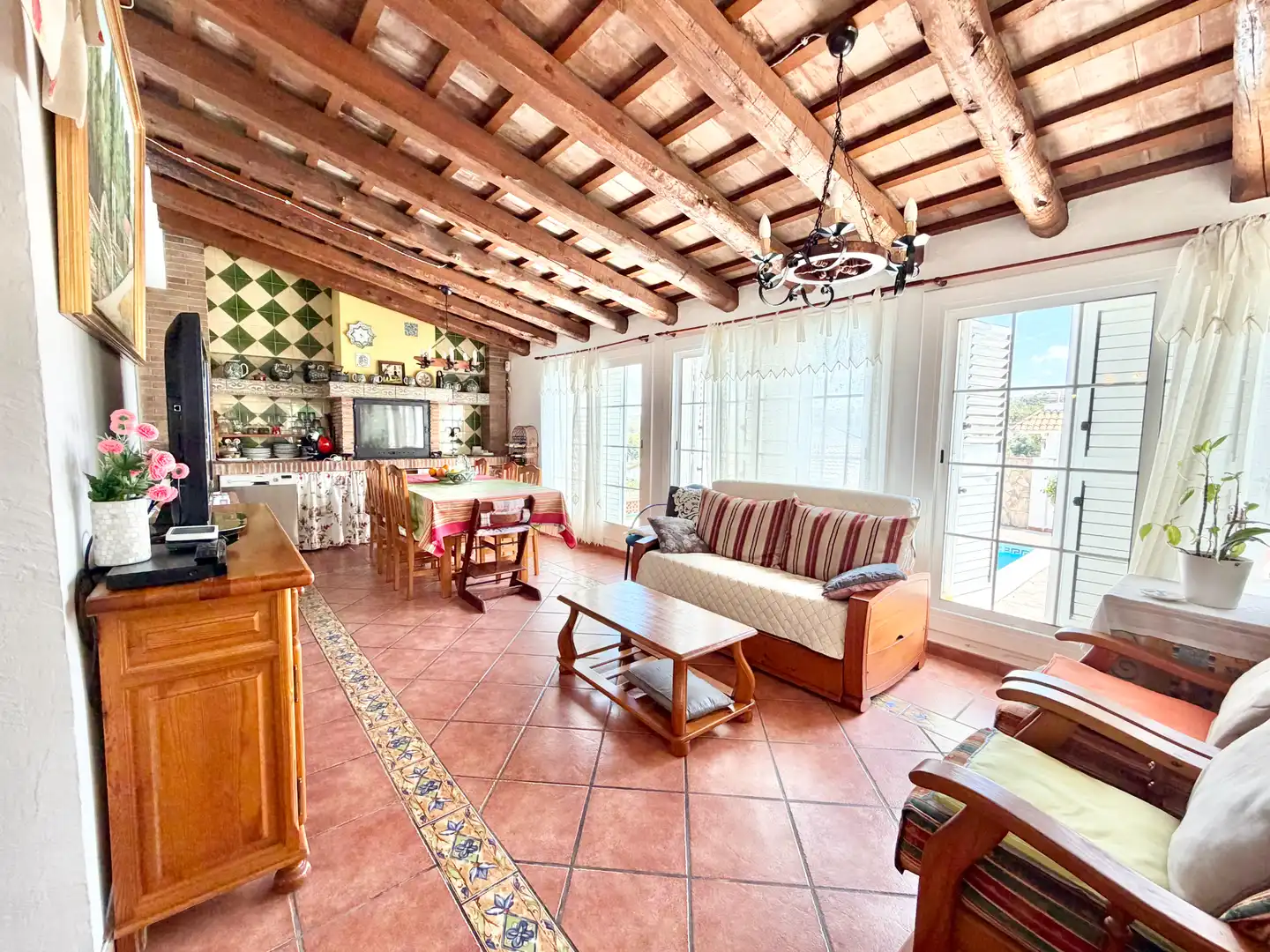 Living room of Houses for sale in Canyelles  with Air Conditioner, Heating and Private garden