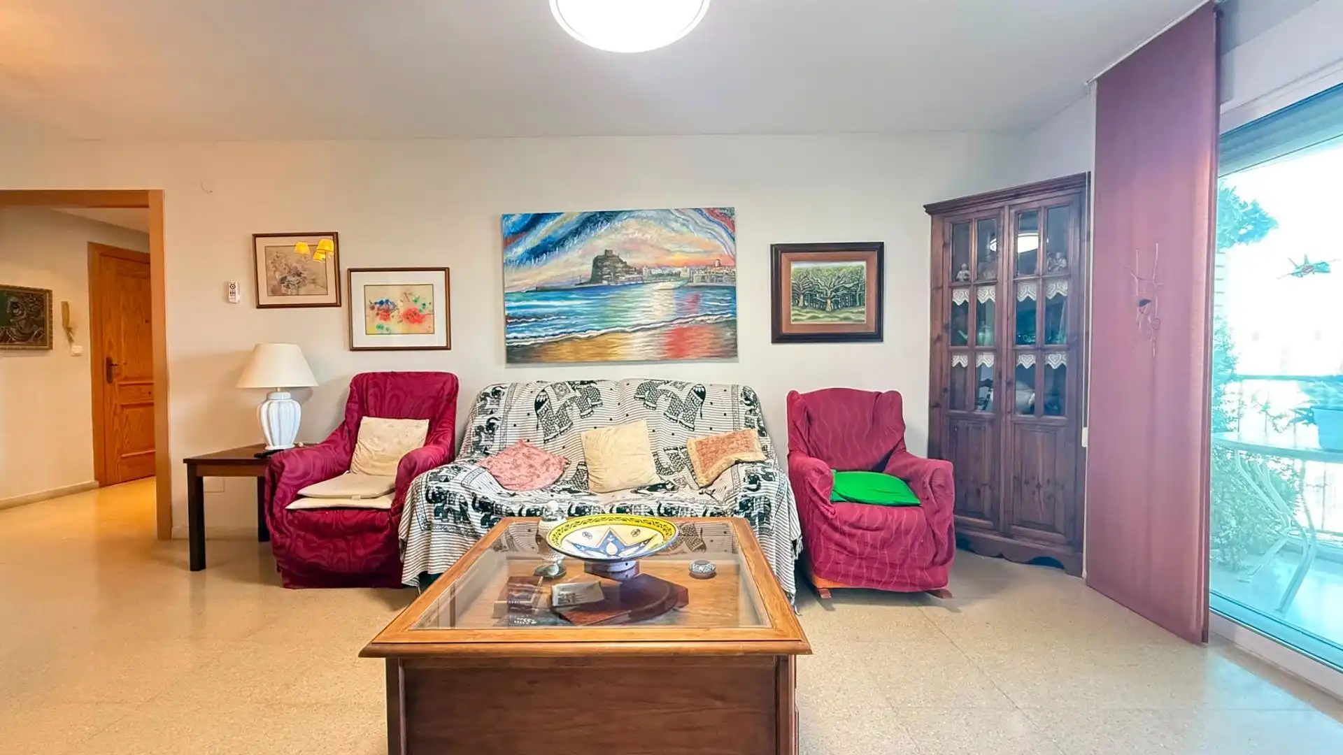 Living room of Flat for sale in Águilas  with Air Conditioner, Storage room and Furnished