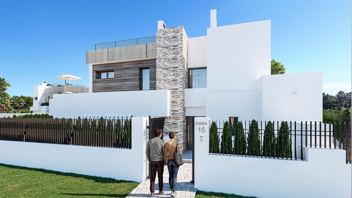 Exterior view of House or chalet for sale in Marbella  with Private garden, Terrace and Swimming Pool
