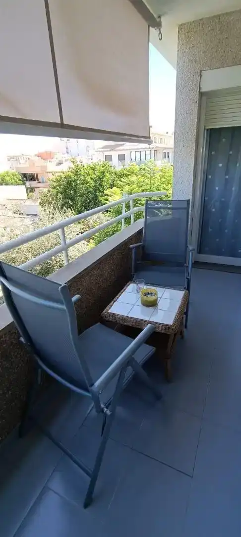 Balcony of Flat for rent in Pollença  with Air Conditioner, Private garden and Furnished