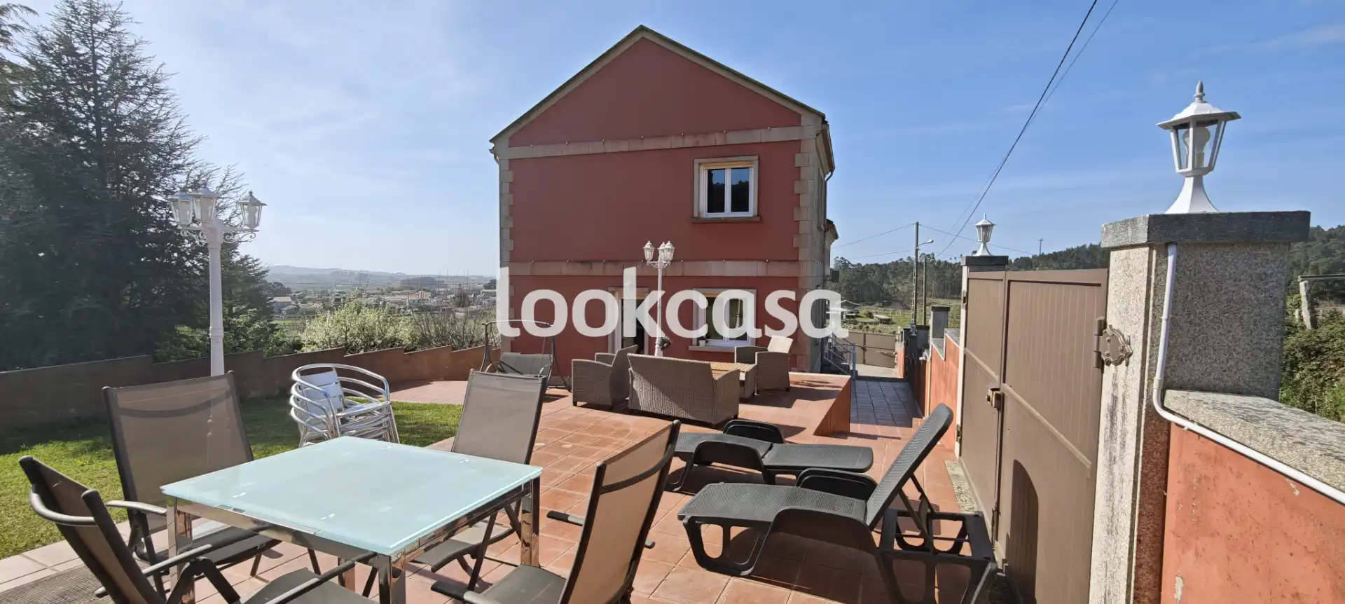 Terraza de Casa o chalet en venta en Meis con Calefacción, Jardín privado y Parquet