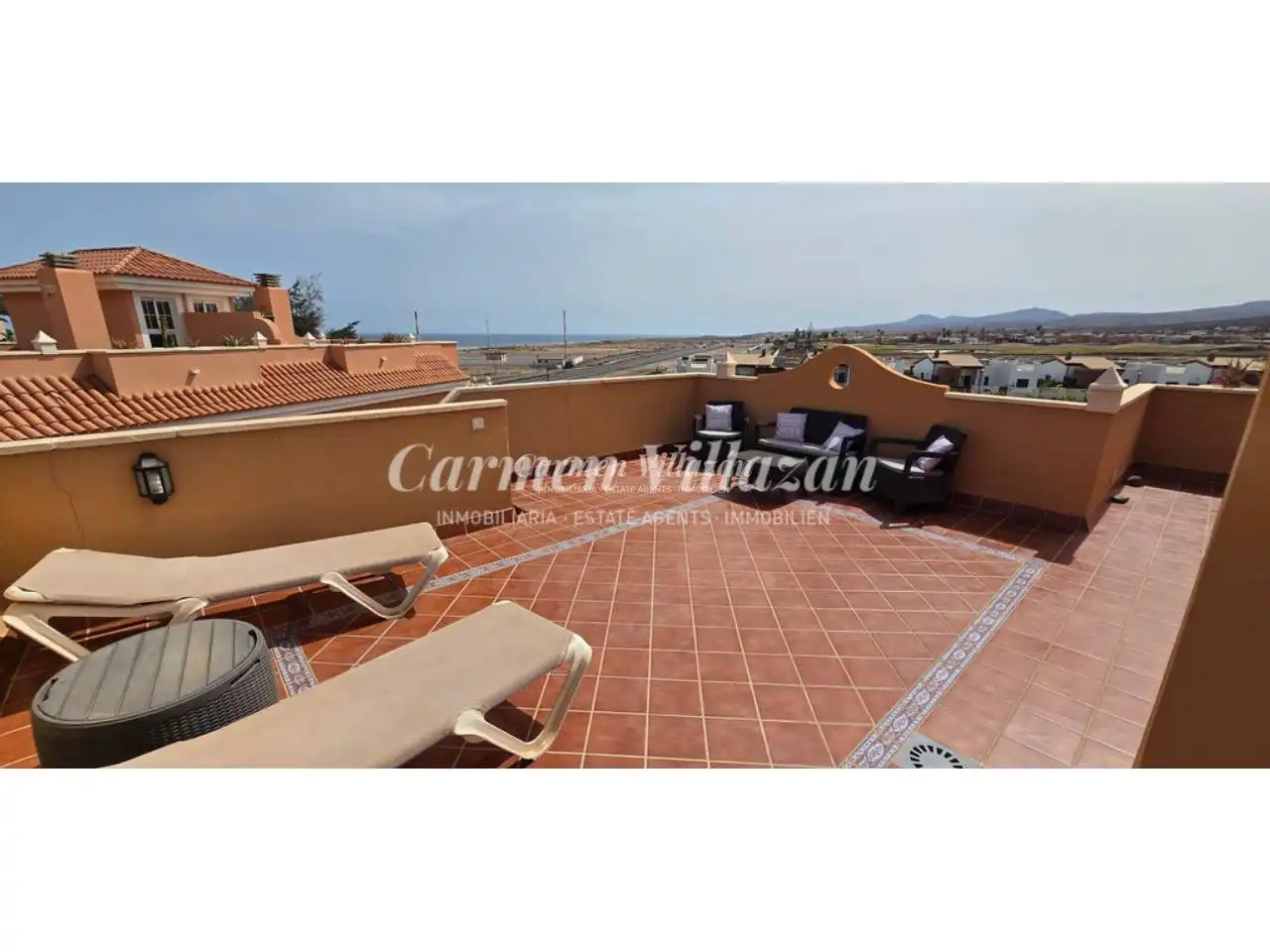 Terraza de Apartamento en venta en Antigua con Amueblado, Balcón y Piscina comunitaria