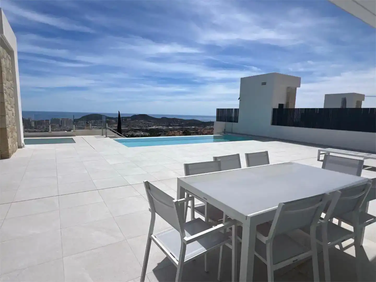 Terraza de Casa o chalet de alquiler en Benidorm con Aire acondicionado, Jardín privado y Trastero