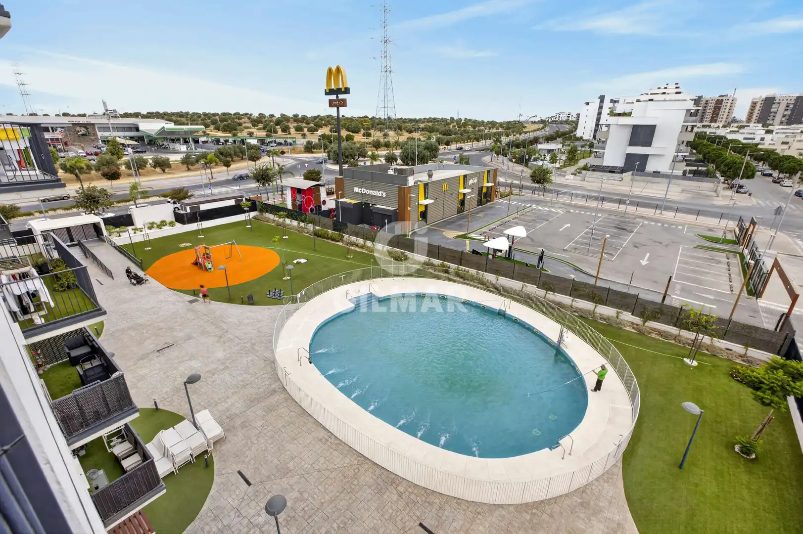 Swimming pool of Flat for sale in Dos Hermanas  with Heating, Storage room and Swimming Pool