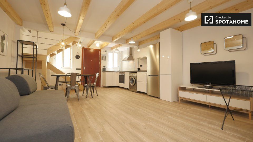 Kitchen of Flat to rent in  Barcelona Capital  with Air Conditioner, Heating and Furnished