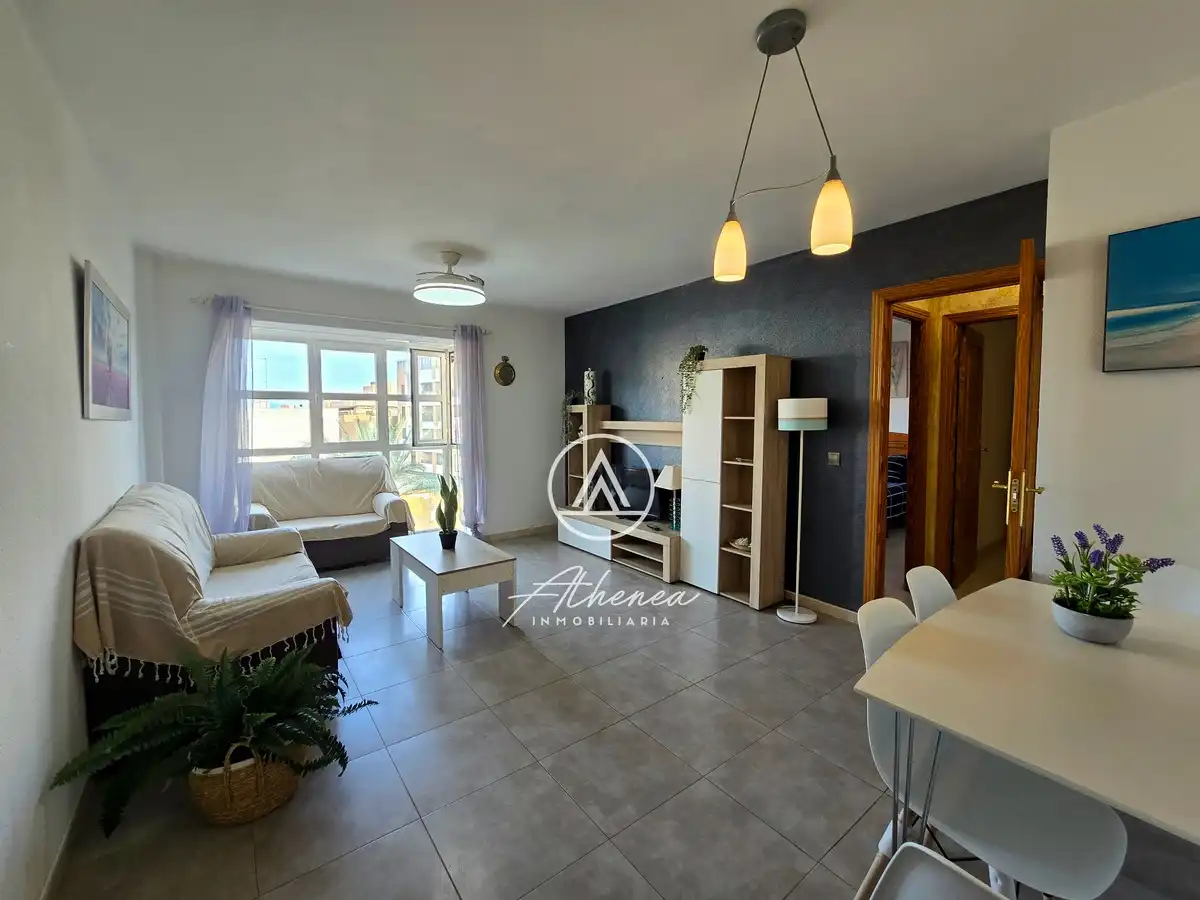 Sala de estar de Piso en venta en Roquetas de Mar con Amueblado, Horno y Lavadora