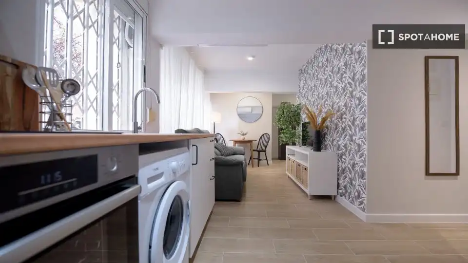 Wohnzimmer von Wohnung zur Miete in Valencia mit Klimaanlage, Heizung und Möbliert