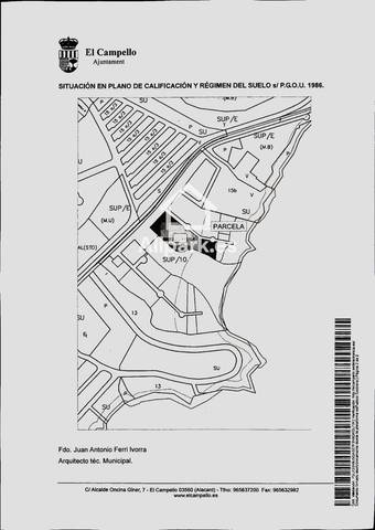 Terreno en Venta en Llobarro del en Pueblo Español - Coveta Fumá