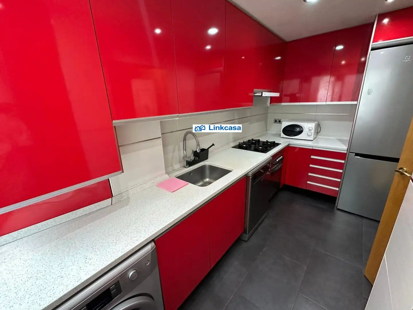 Kitchen of Flat for sale in  Madrid Capital  with Air Conditioner, Heating and Terrace
