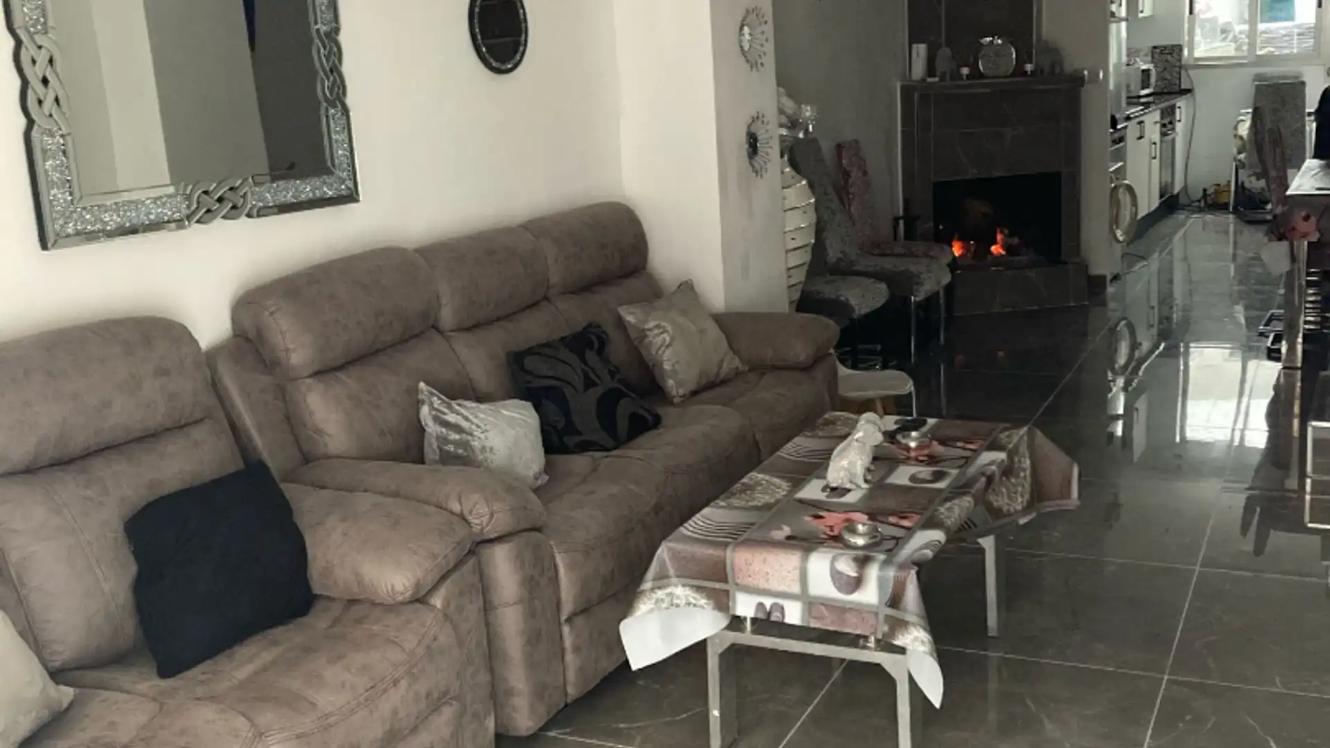 Sala d'estar de Casa o xalet en venda en Gandia amb Terrassa, Moblat i Forn