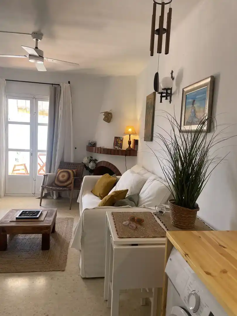Sala de estar de Piso en venta en Nerja con Aire acondicionado, Jardín privado y Piscina