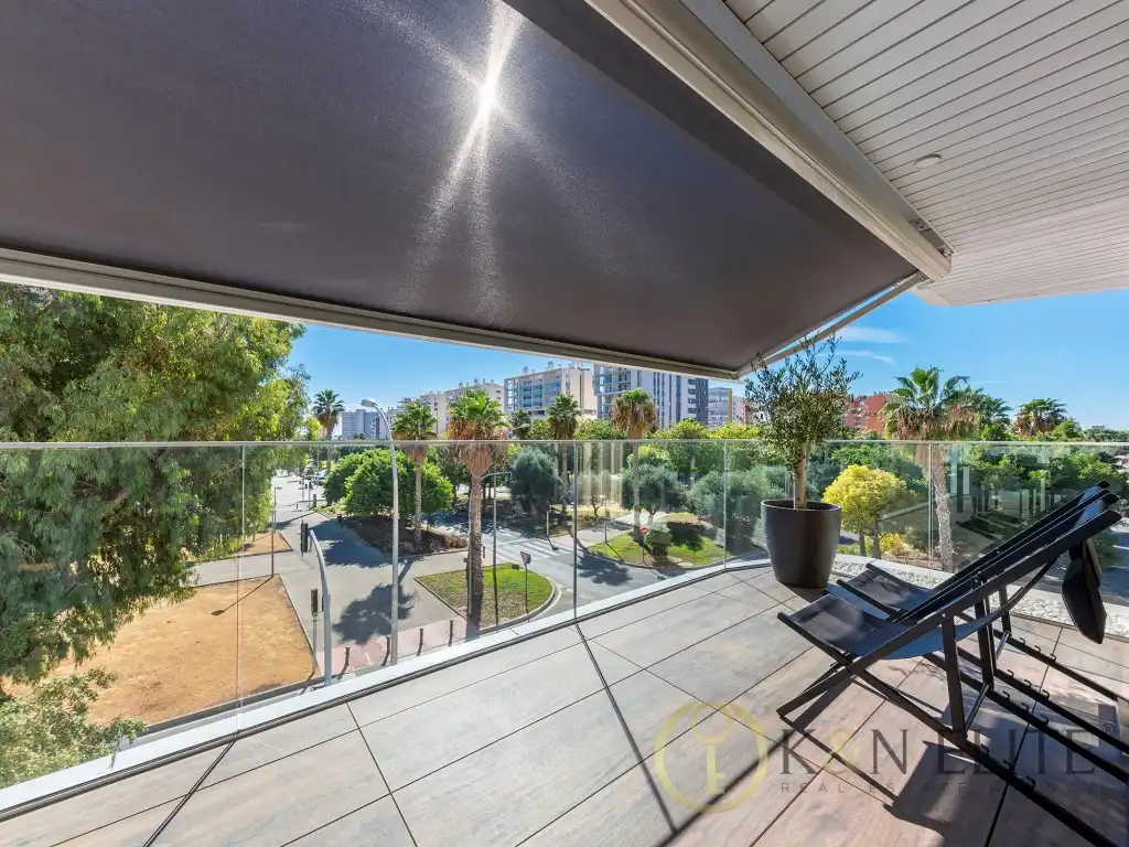 Terrace of Flat for rent in Alicante / Alacant  with Air Conditioner, Heating and Private garden