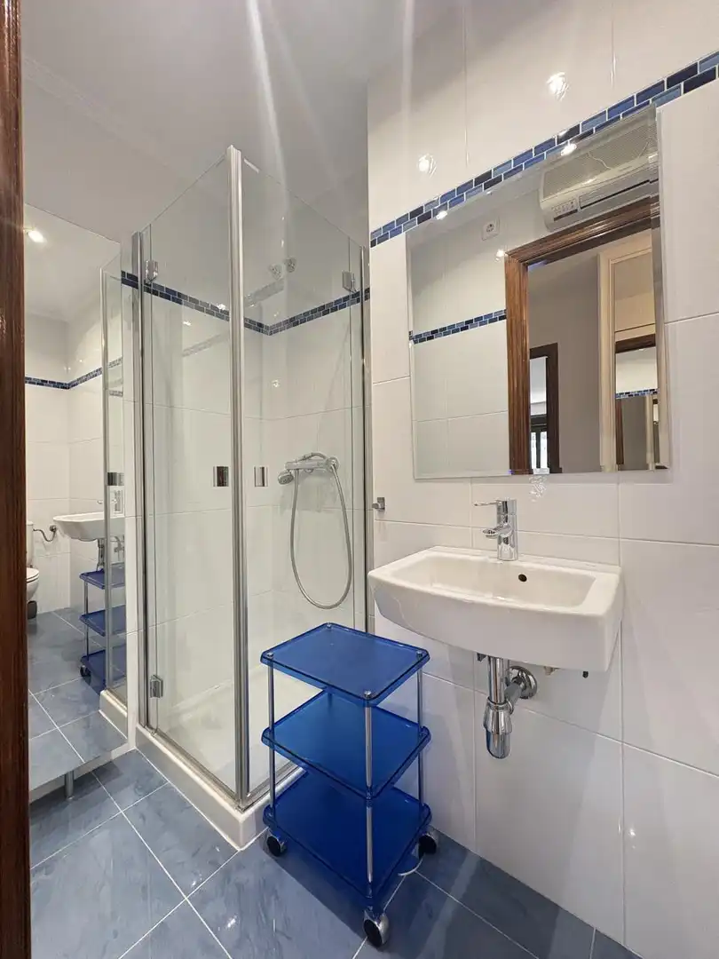 Badezimmer von Wohnung zur Miete in Madrid mit Klimaanlage, Heizung und Parkett
