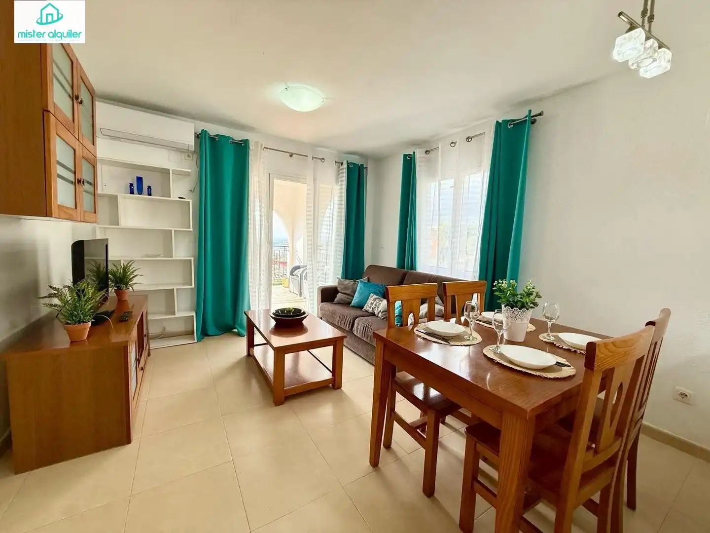 Sala de estar de Apartamento de alquiler en Mutxamel con Calefacción, Jardín privado y Terraza