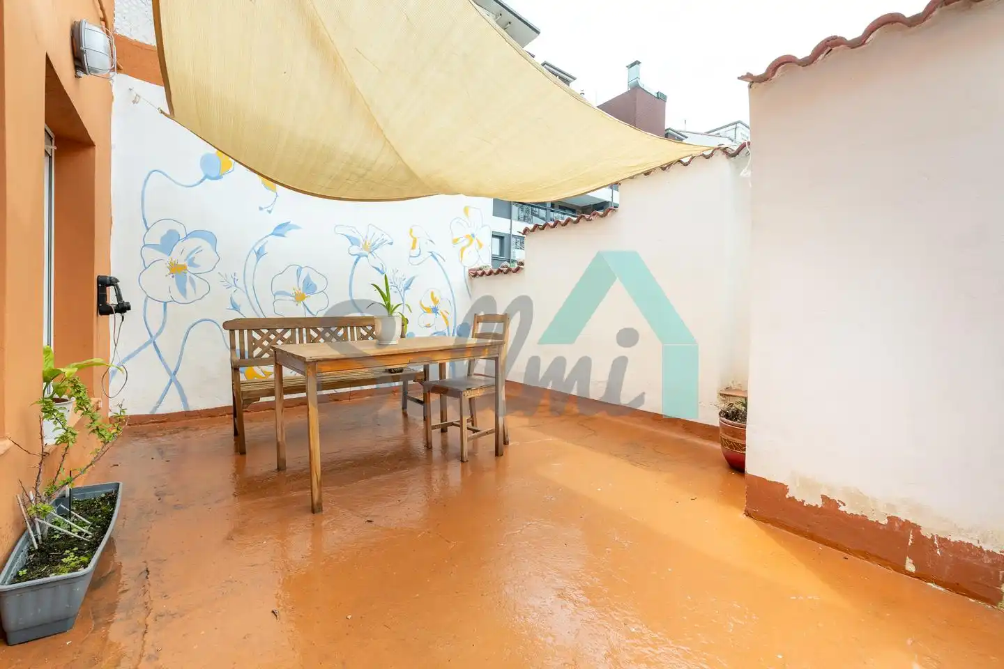 Terrace of Flat for rent in Gijón   with Heating, Terrace and Furnished