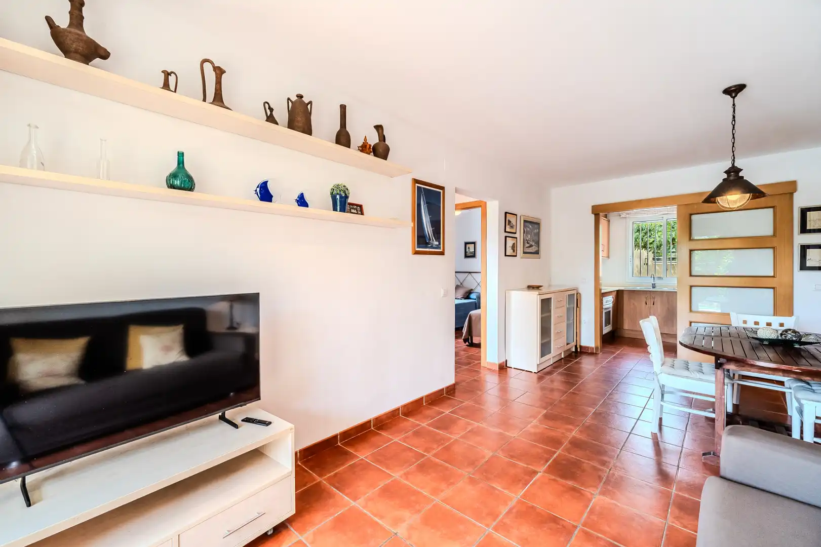 Sala de estar de Piso en venta en L'Ampolla con Aire acondicionado, Calefacción y Terraza