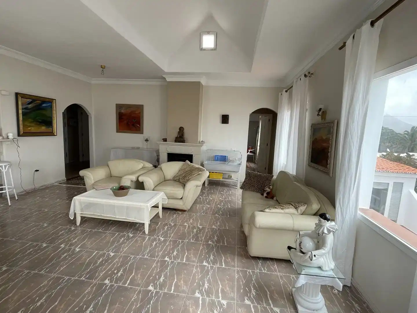 Sala d'estar de Casa o xalet de lloguer en San Bartolomé amb Jardí privat i Moblat
