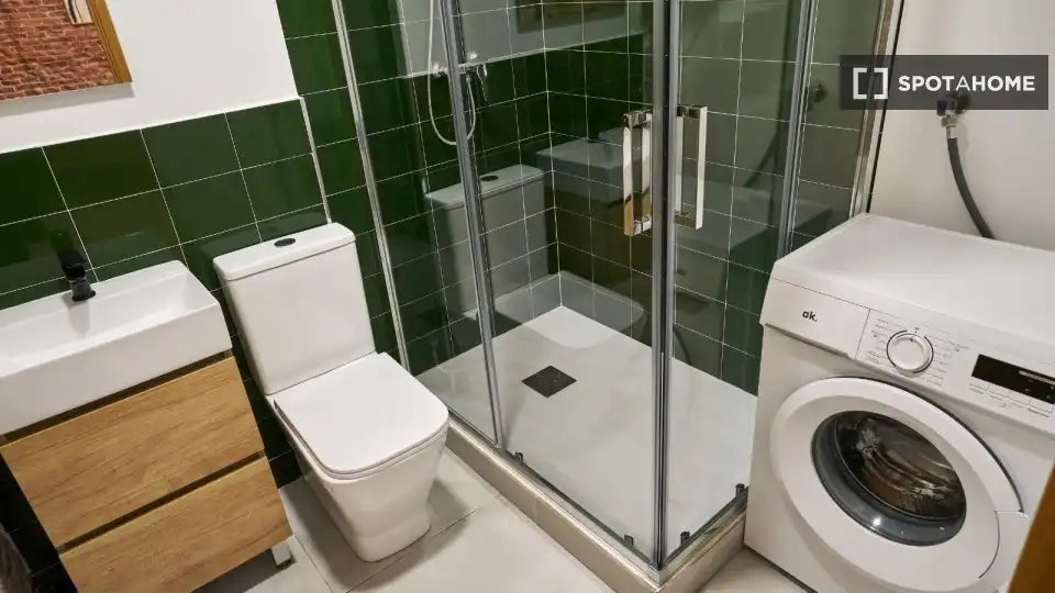 Bany de Estudi per a compartir en Madrid amb Aire condicionat, Calefacció i Terrassa