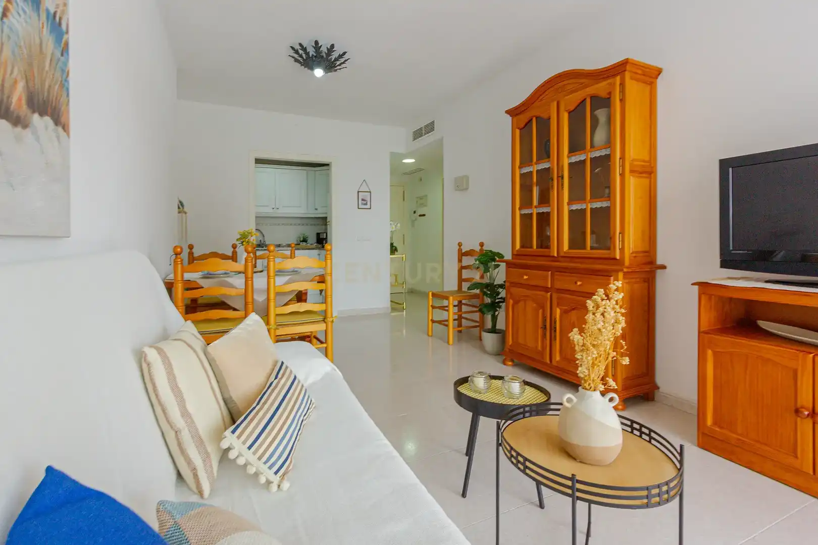 Living room of Apartments for sale in Calpe / Calp  with Air Conditioner, Storage room and Oven