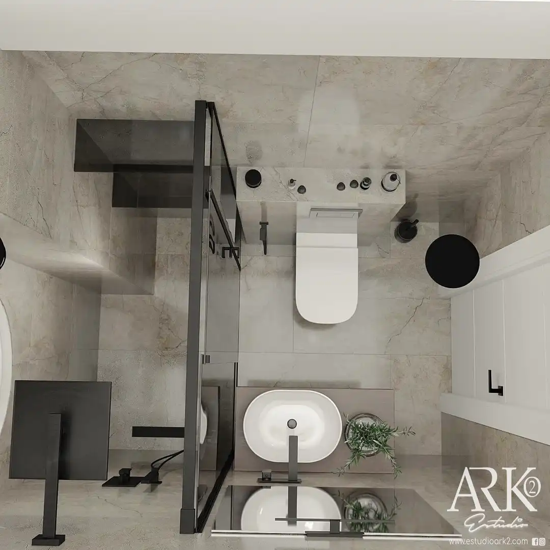 Badezimmer von Wohnungen zum Verkauf in Gandia mit Klimaanlage, Terrasse und Möbliert