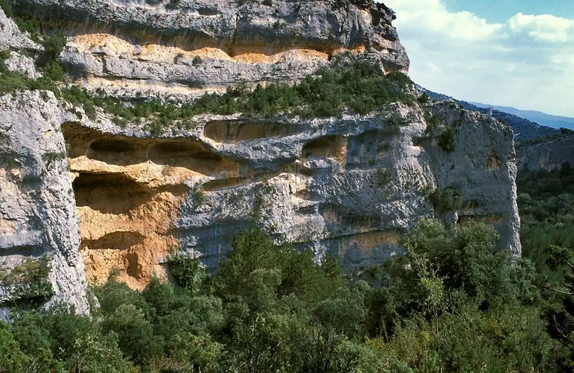 Vista exterior de Casa o xalet en venda en Alquézar amb Jardí privat