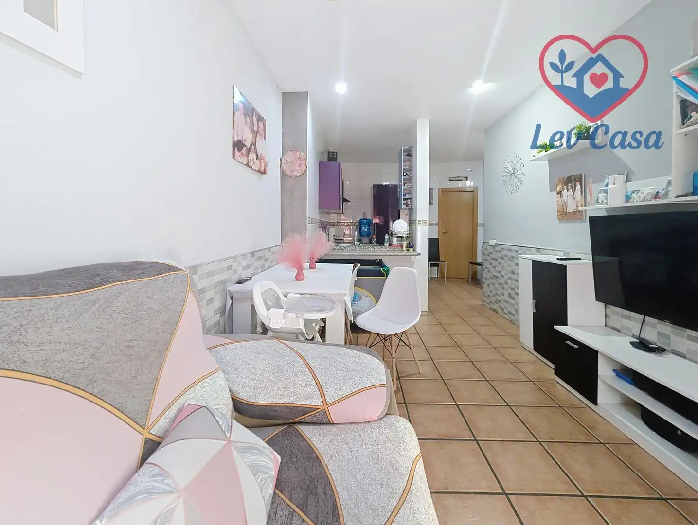 Sala d'estar de Apartament en venda en Fuente Álamo de Murcia amb Aire condicionat, Calefacció i Moblat