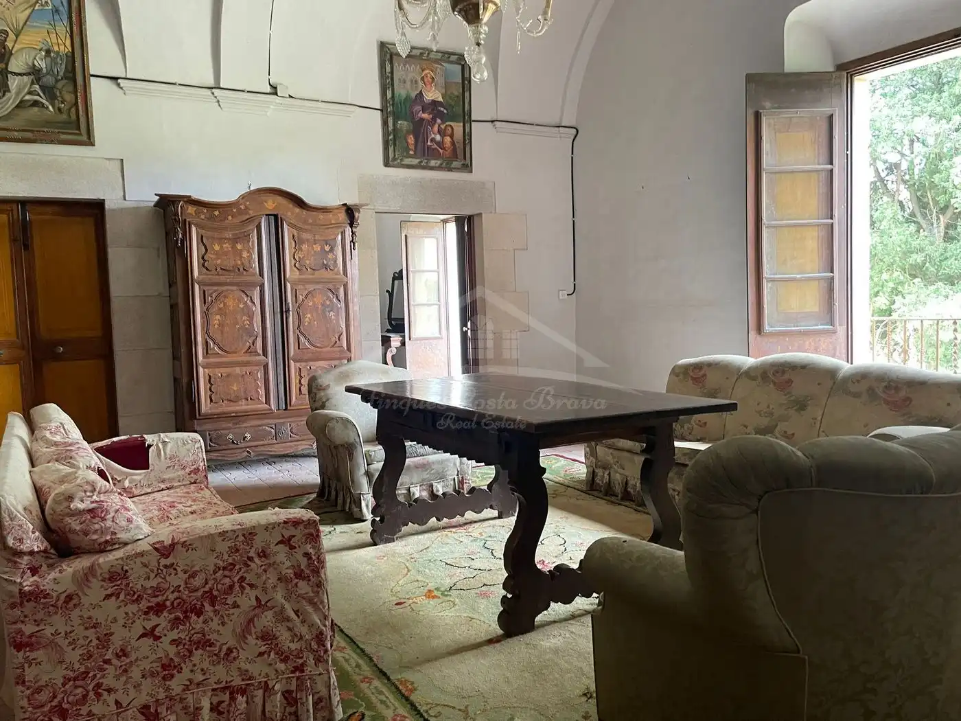 Dining room of Country homes for sale in Flaçà  with Air Conditioner, Heating and Private garden