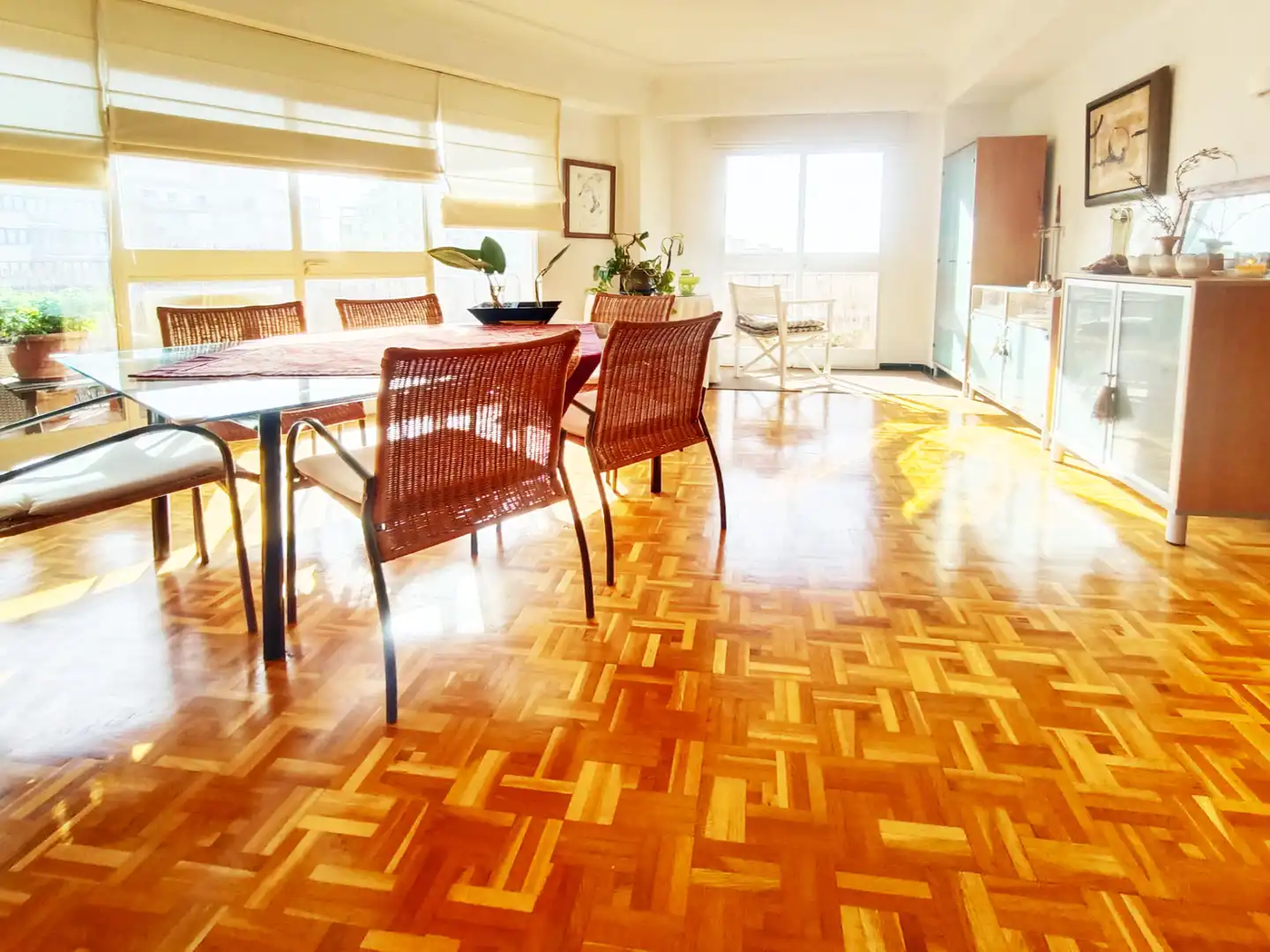 Esszimmer von Wohnung zum Verkauf in  Palma de Mallorca mit Klimaanlage, Parkett und Abstellraum