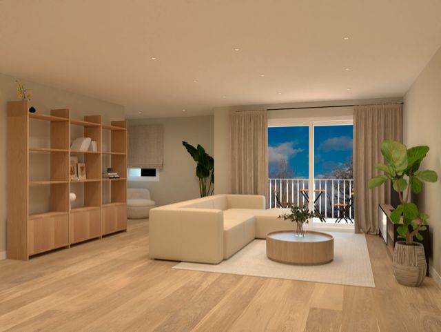 Sala de estar de Piso en venta en  Barcelona Capital con Aire acondicionado, Calefacción y Parquet