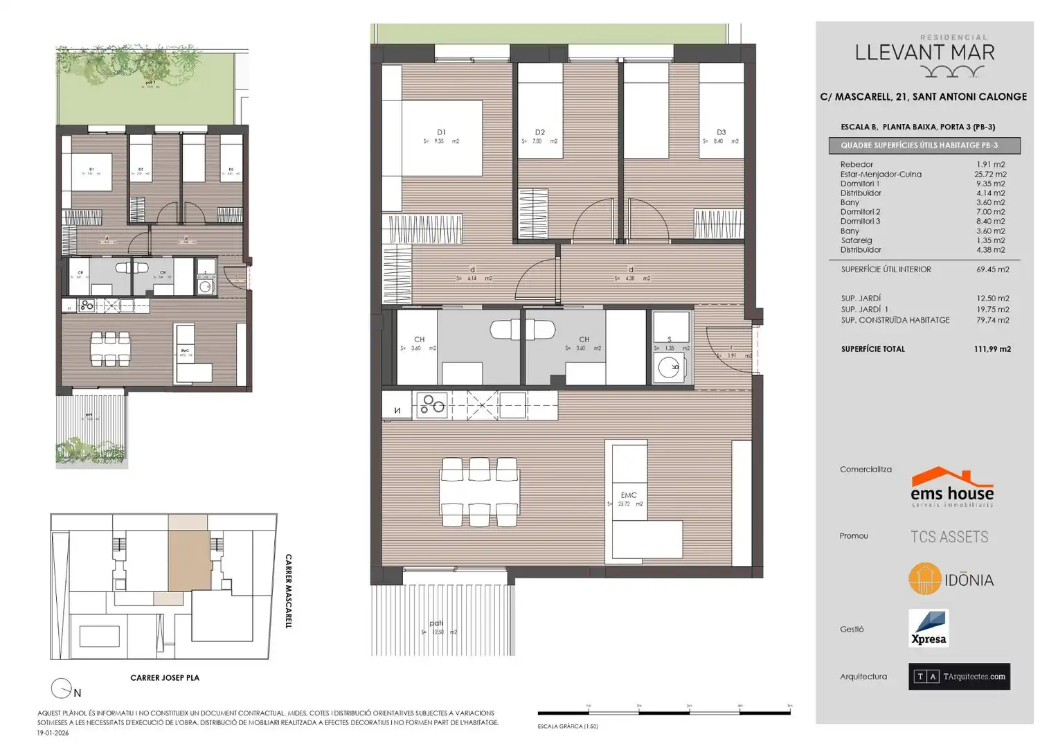 Planta baja en venta en Calonge i Sant Antoni con Jardín privado, Terraza y Balcón