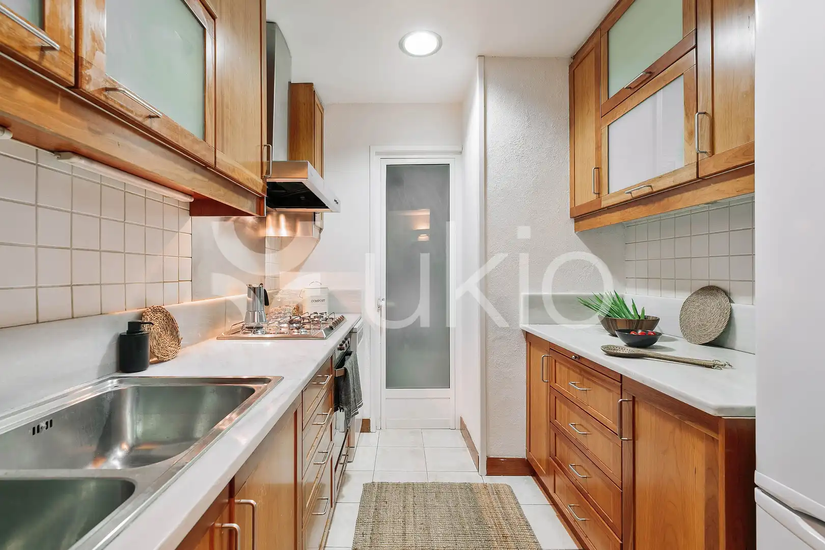 Cocina de Apartamento de alquiler en Barcelona con Aire acondicionado, Calefacción y Amueblado