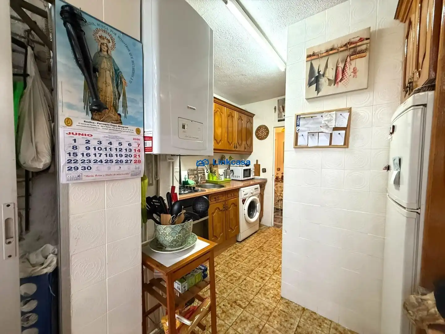 Kitchen of Flat for sale in Madrid  with Air Conditioner, Heating and Private garden