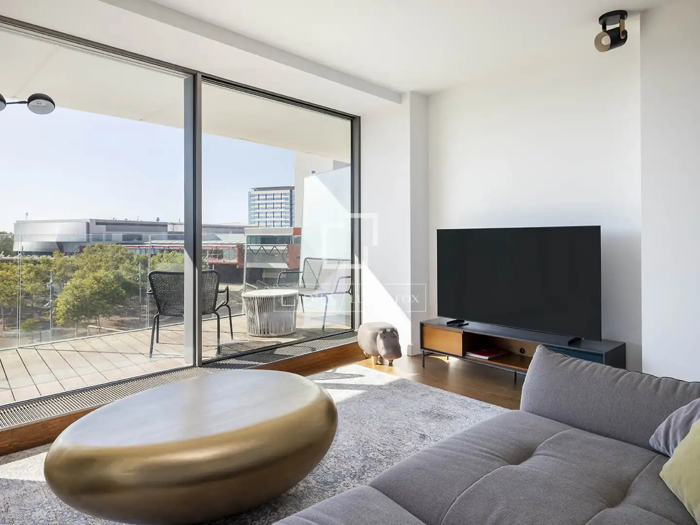 Sala de estar de Piso de alquiler en Barcelona con Aire acondicionado, Calefacción y Terraza