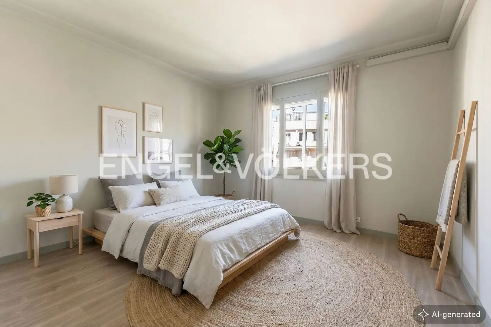 Schlafzimmer von Wohnung zum Verkauf in Barcelona mit Klimaanlage, Heizung und Parkett