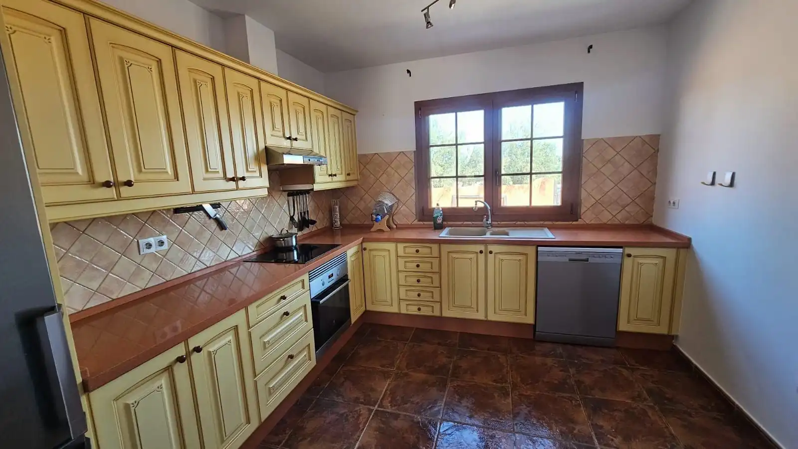 Cuina de Casa o xalet en venda en Antigua amb Jardí privat, Terrassa i Piscina