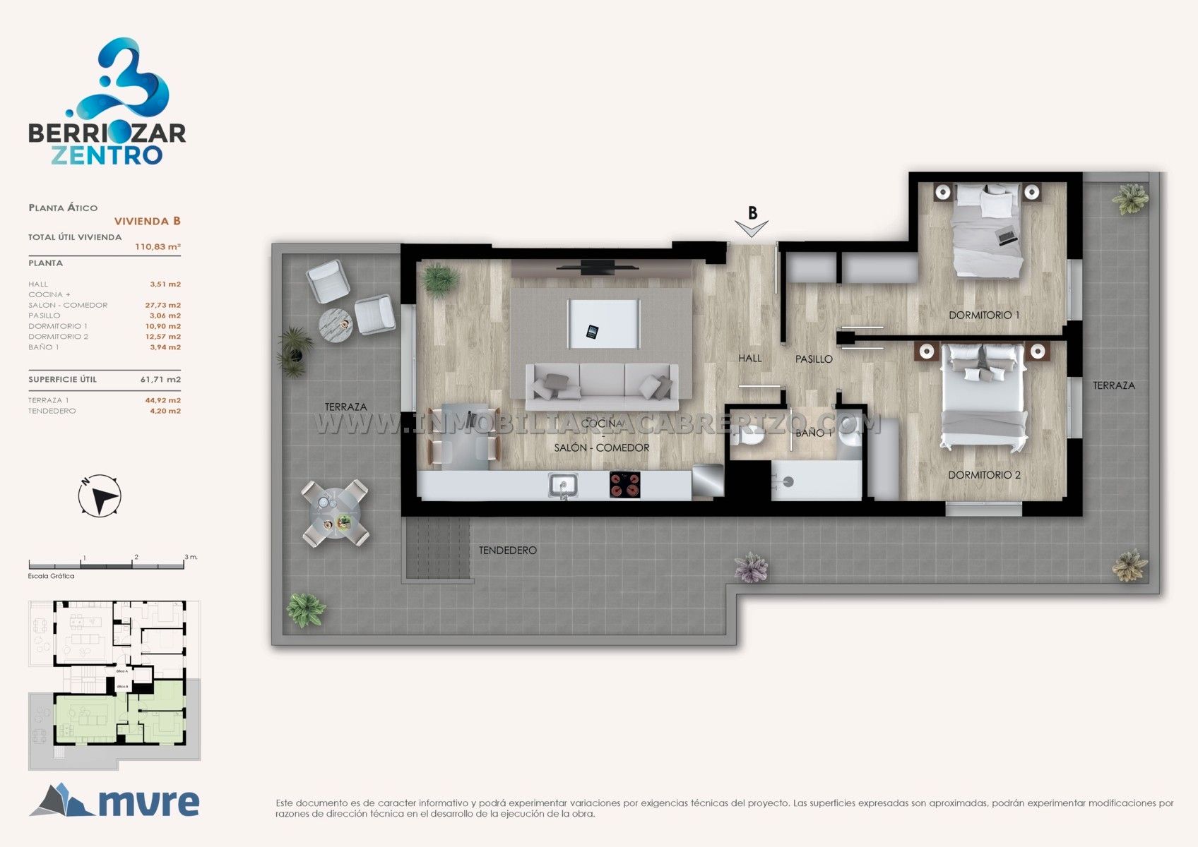 Ático en venta en Berriozar con Calefacción, Parquet y Terraza