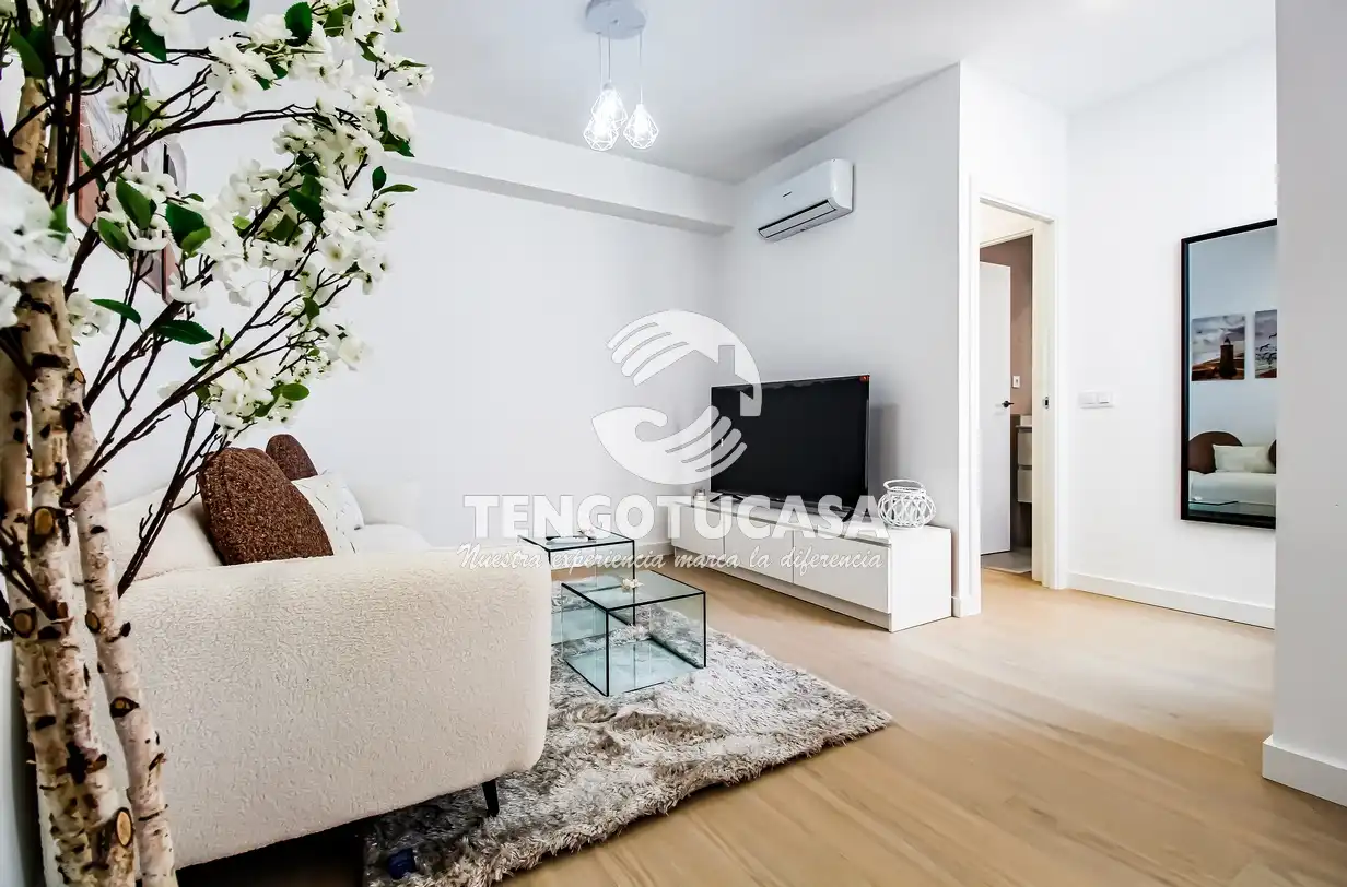 Sala de estar de Piso en venta en  Madrid Capital con Aire acondicionado, Calefacción y Amueblado