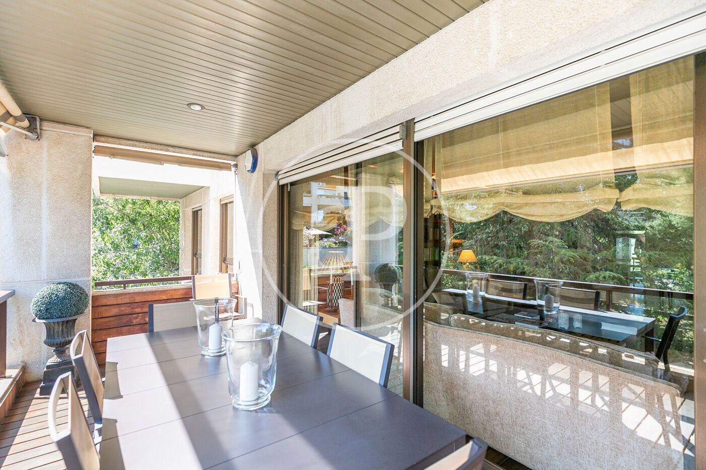 Terrace of Flat for sale in  Barcelona Capital  with Air Conditioner, Heating and Private garden