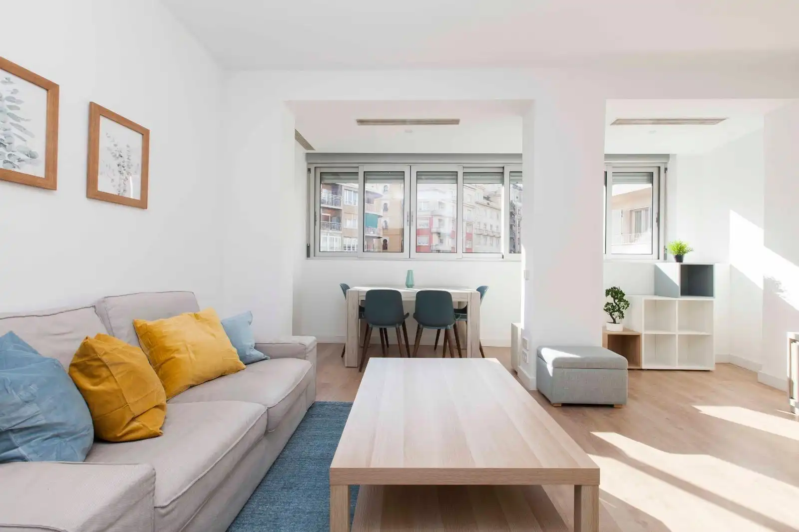 Sala de estar de Piso de alquiler en Barcelona con Aire acondicionado, Parquet y Amueblado
