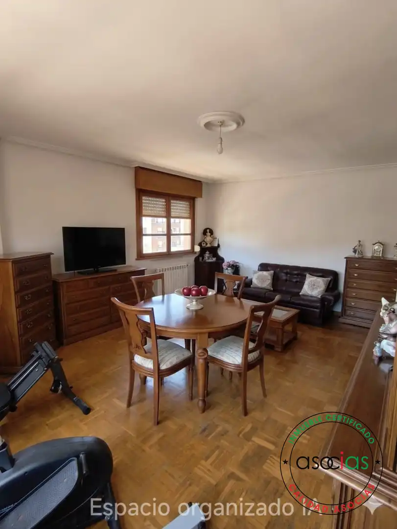 Living room of Flat for sale in Carreño  with Heating, Parquet flooring and Terrace