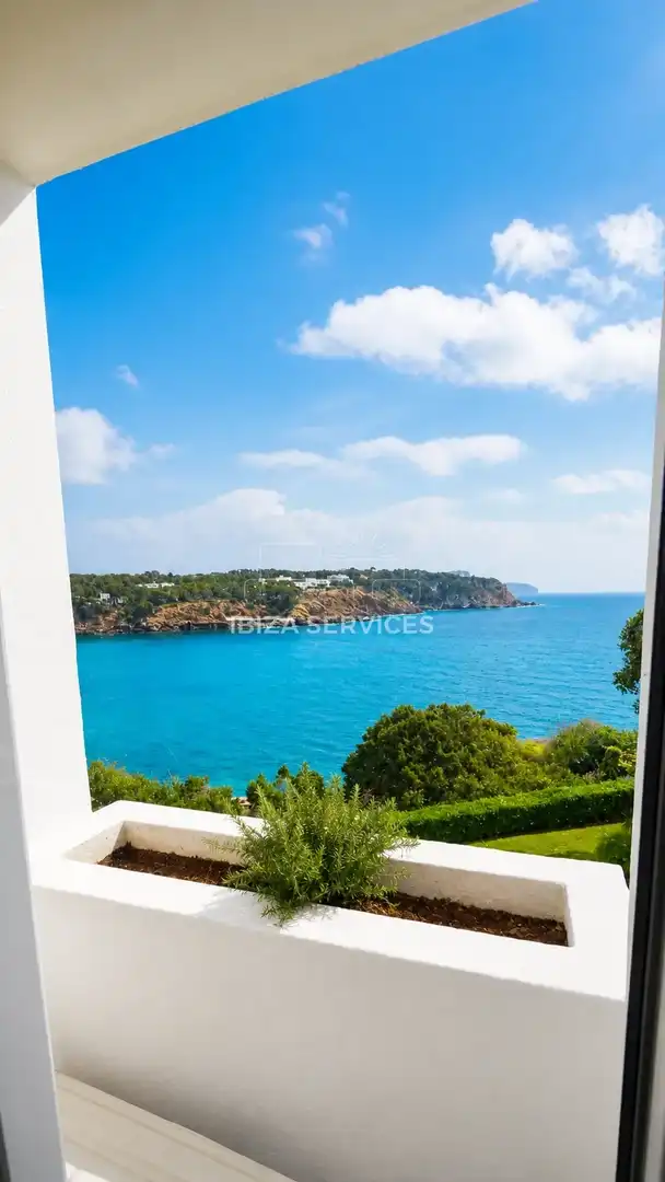 Piso de alquiler en Santa Eulària des Riu con Aire acondicionado, Jardín privado y Piscina