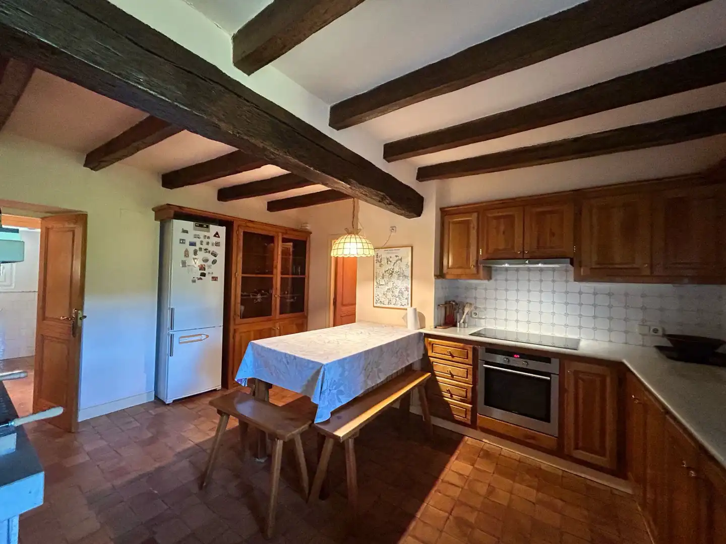 Cocina de Casa o chalet en venta en Sant Joan Les Fonts con Aire acondicionado, Calefacción y Parquet