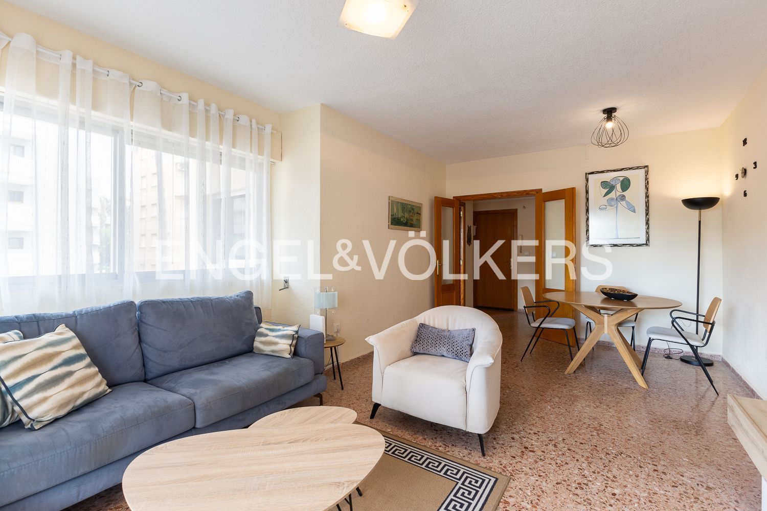 Sala de estar de Apartamento en venta en Daimús con Aire acondicionado, Calefacción y Terraza