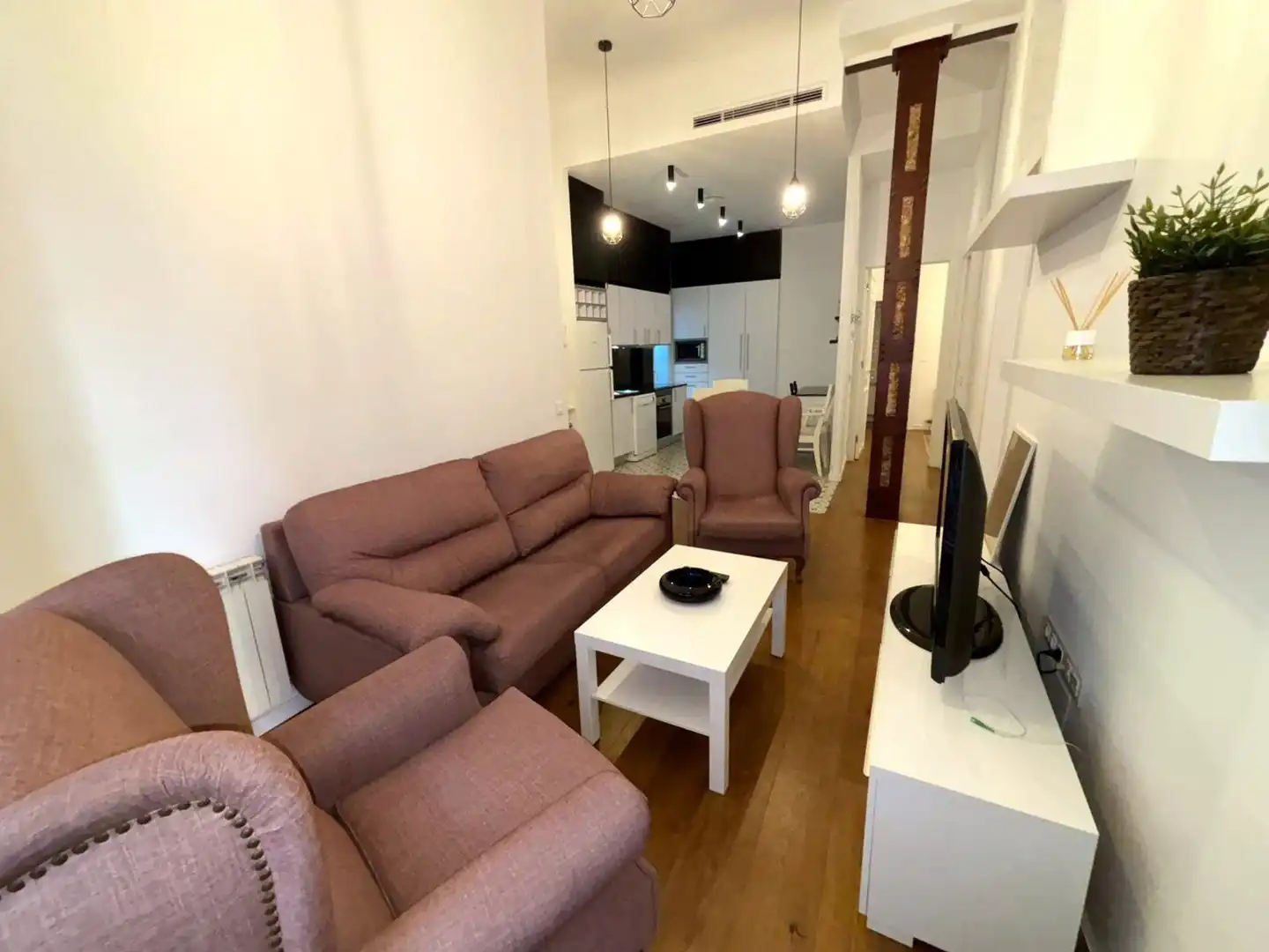 Wohnzimmer von Wohnung zur Miete in Murcia mit Klimaanlage, Heizung und Möbliert
