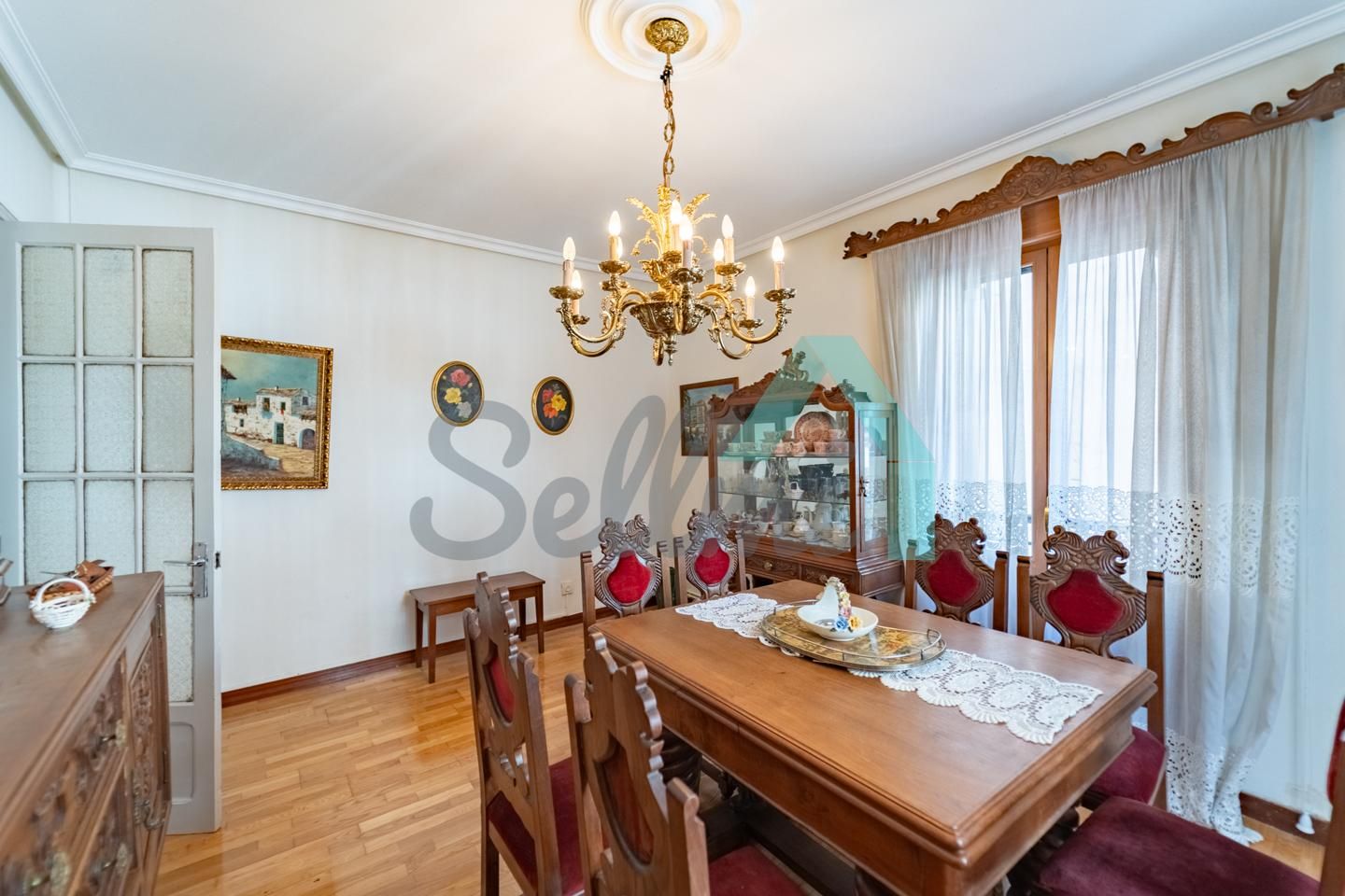 Dining room of Flat for sale in Langreo  with Heating, Parquet flooring and Terrace